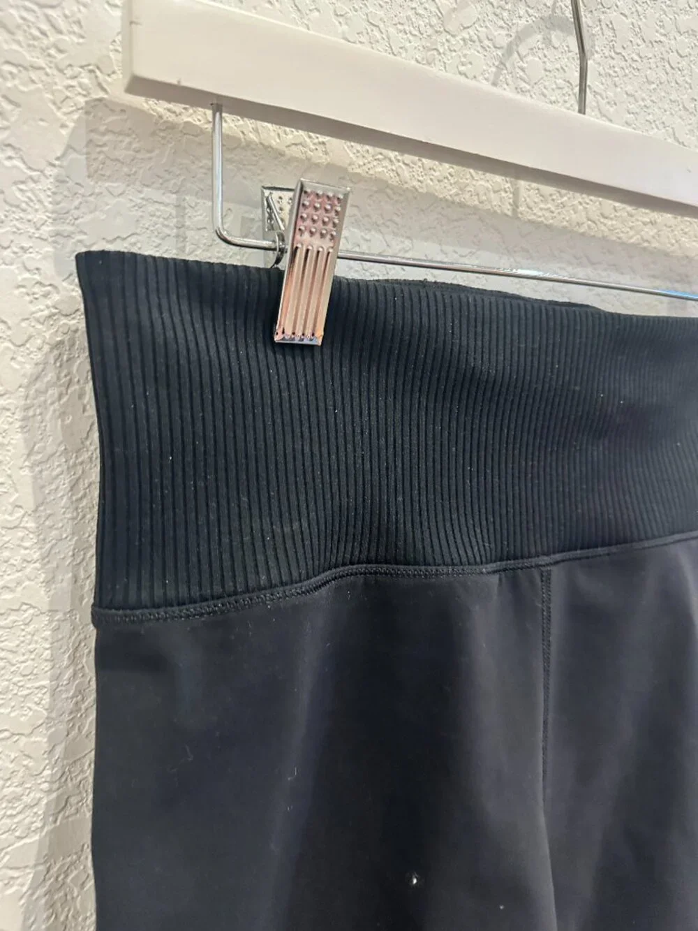 Black Vuori Bike Shorts with High Waist Ribbed Waistband, Small